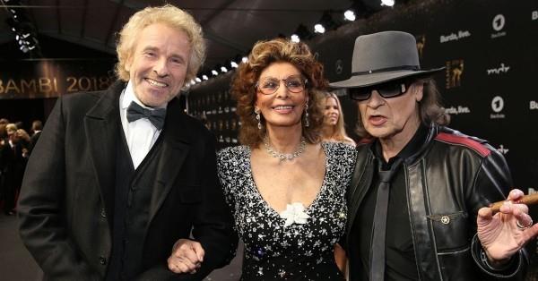 Ο Thomas Gottschalk στα Bambi Awards 2018 με τη Sophia Loren και τον Udo Lindenberg