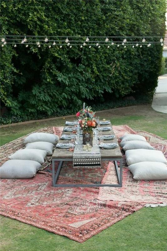 Διακόσμηση τραπεζιού διακόσμηση πάρτι κήπου μόνοι σας φτιάξτε μαξιλάρια καθισμάτων