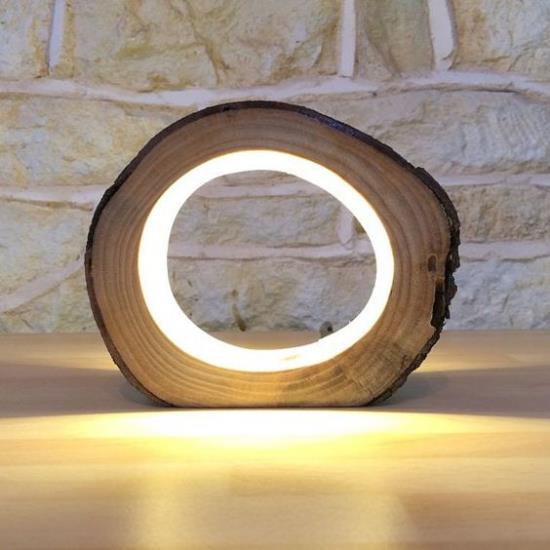 Επιτραπέζια φωτιστικά φανταχτερά, ευφάνταστα σχεδιασμένα, υπερσύγχρονα επιτραπέζια φωτιστικά LED κατασκευασμένα από ξύλο