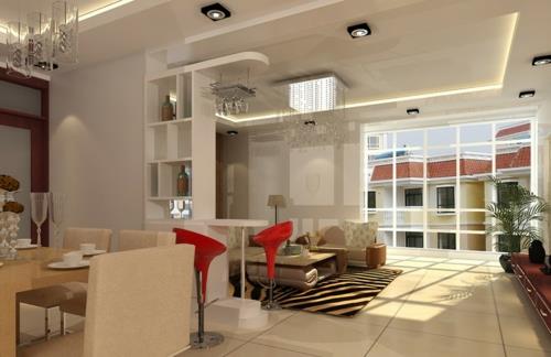 μοντέρνος φωτισμός οροφής Υπέροχος σχεδιασμός οροφής στο σαλόνι