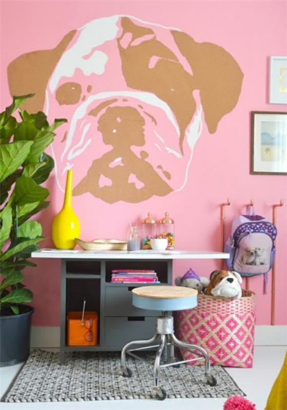 Υπέροχος σχεδιασμός τοίχου με χρώματα τοίχων ιδέες ροζ