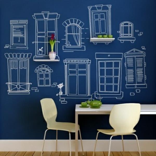 Σχεδιασμός τοίχου με χρώμα υπέροχους τοίχους σχεδιασμό μπλε φόντο