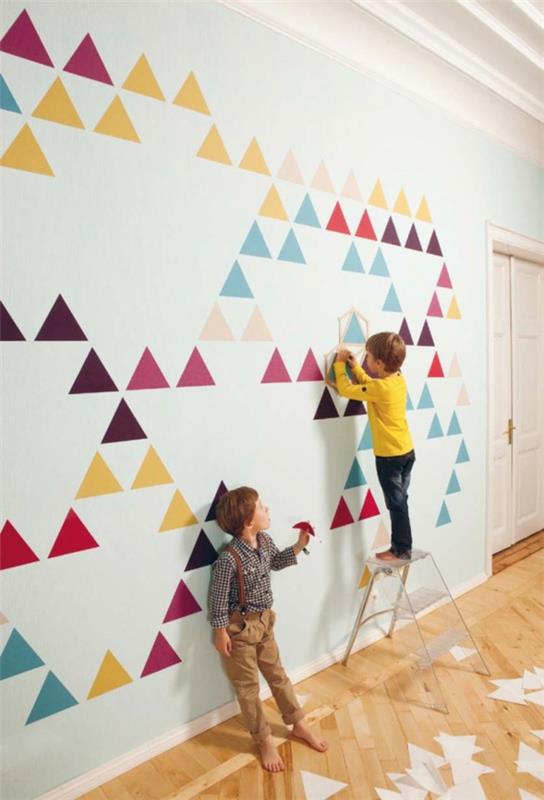 Σχεδιασμός τοίχου με χρώμα Κάντε τους τοίχους διασκεδαστικούς για τα παιδιά