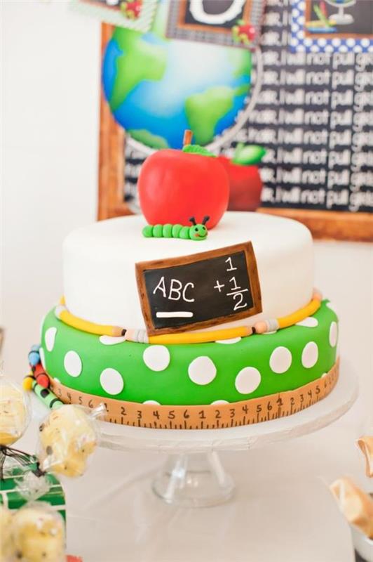 Κέικ για εγγραφή στο σχολείο - συνταγές και ιδέες διακόσμησης για ένα αξέχαστο πάρτι πίσω στο σχολικό κέικ