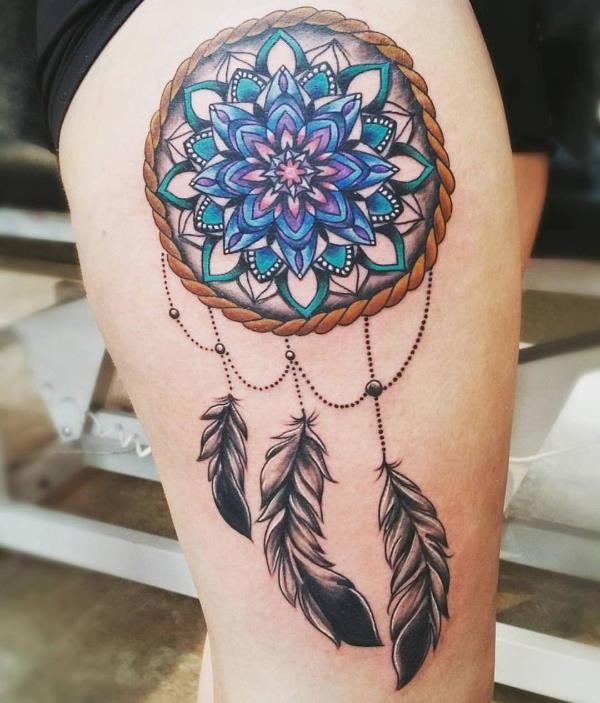 Dream catcher tattoo Ινδικές ιδέες