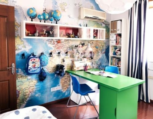 urban regale earth globe επίπλωση ιδεών για νεανικά δωμάτια πράσινο γραφείο