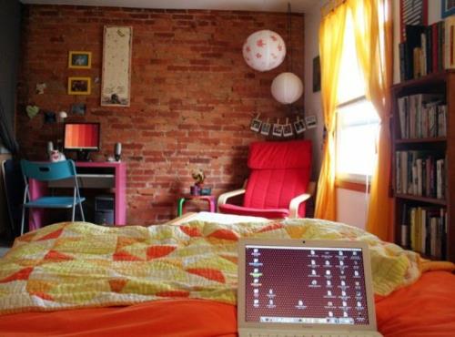 κόκκινα κλινοσκεπάσματα ζεστές ιδέες επίπλωσης για νεανικά δωμάτια