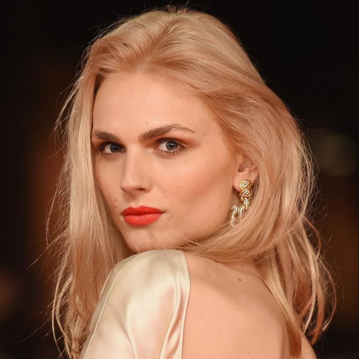 Μοντέρνα χρώματα μαλλιών 2019 Antique Gold Model Andreja Pejic