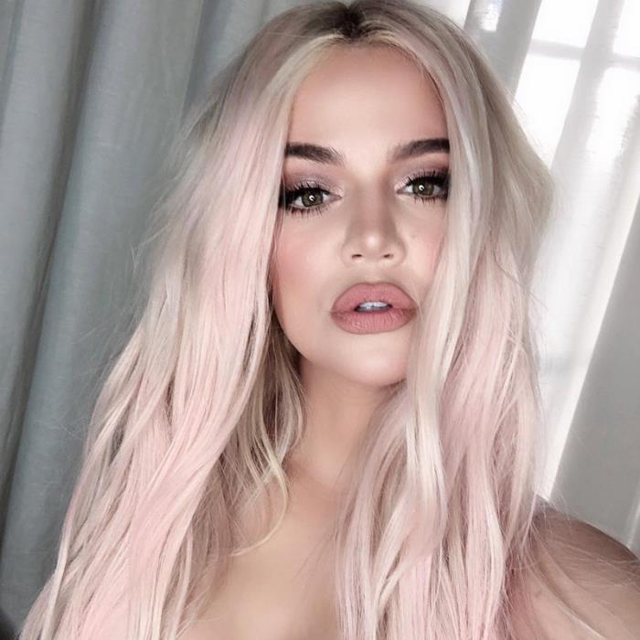 Trendy Hair Colors 2019 Khloe Kardashian Pale Pink Hair