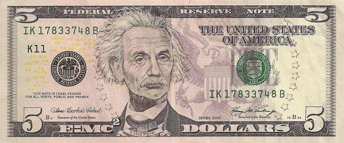 Τραπεζογραμμάτια δολαρίων ΗΠΑ γραμμάτια δολαρίου Άλμπερτ Αϊνστάιν πρόσωπο μετατρέψτε μας δολάριο σε ευρώ