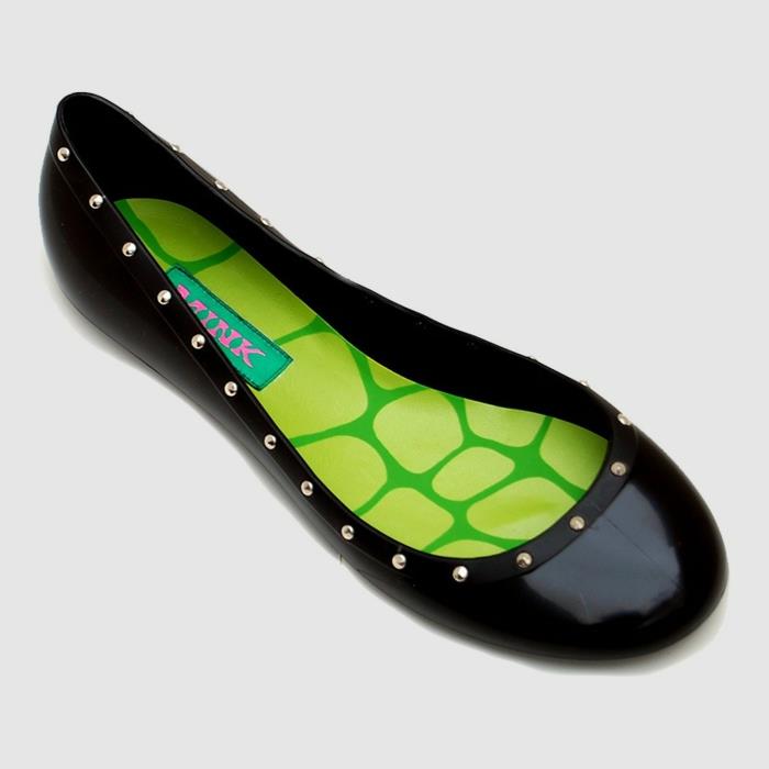 Vegan παπούτσια Rebecca Mink σχεδιαστικά παπούτσια μπαλαρίνες μαύρες