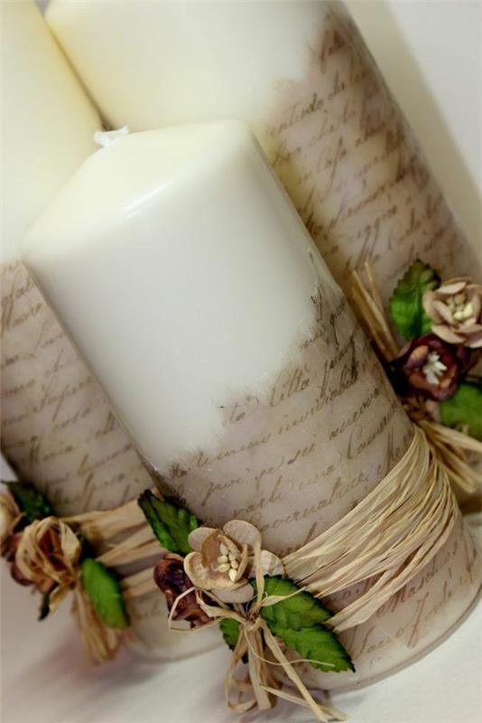 Σχεδιάστε vintage γαμήλια κεριά