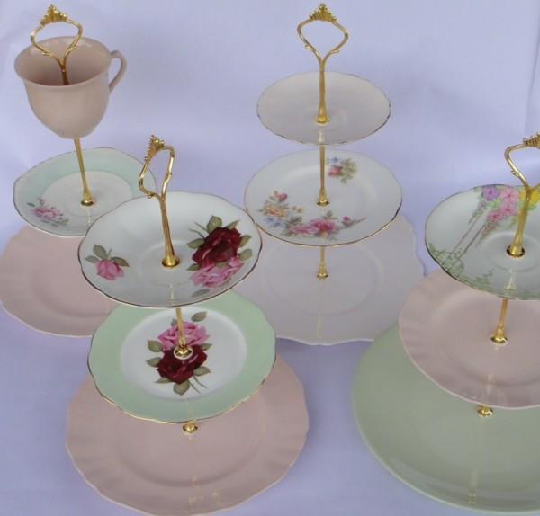 Vintage πιάτο etagere για cupcakes