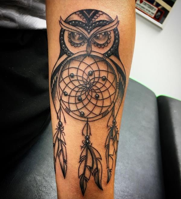 Bird Idea - Dream Catcher Tattoo - Great Drawing