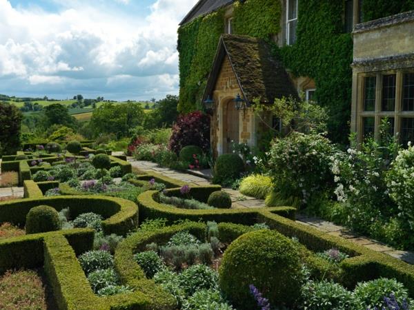 Broughton Grange τέχνη πρόσοψης θάμνων κήπων σπίτι