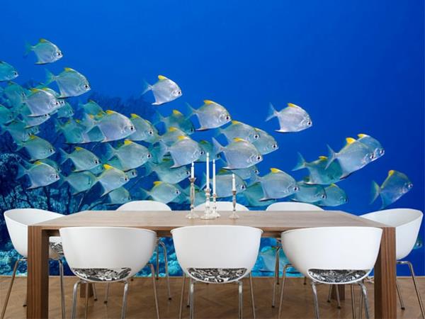 Αυτοκόλλητα τοίχου τραπεζαρία τραπεζαρία τοίχου ψάρια