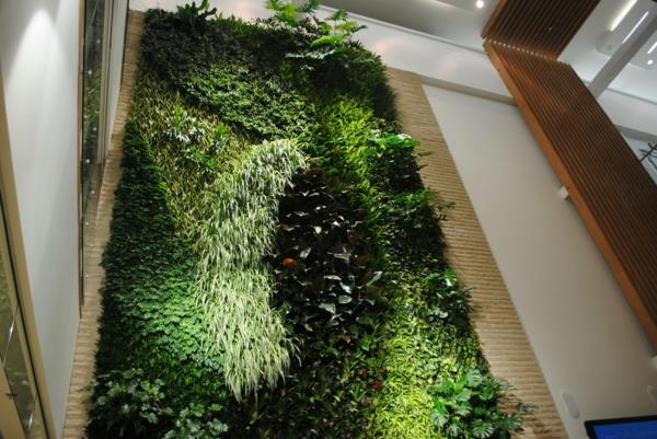 Διακόσμηση τοίχου με φυτά σχεδιασμό φυσικό