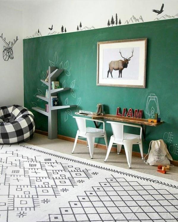 Διακόσμηση τοίχου δημιουργικός τοίχος πράσινος πίνακας κιμωλίας πίνακας βαφής παιδικό δωμάτιο