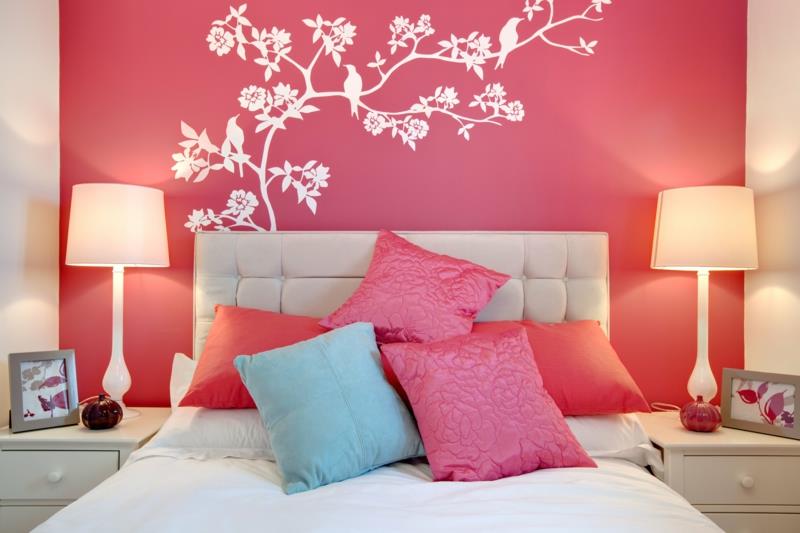 Ιδέες βαφής τοίχου ροζ βαφή τοίχων υπνοδωμάτιο τοίχοι χρωμάτων ιδέες