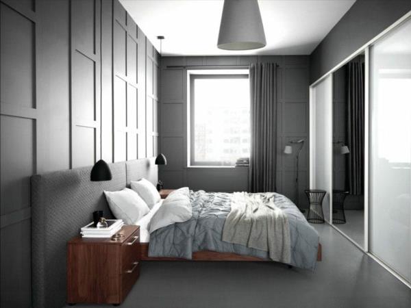 Σχεδιασμός τοίχου υπνοδωμάτιο χρώμα τοίχου γκρι