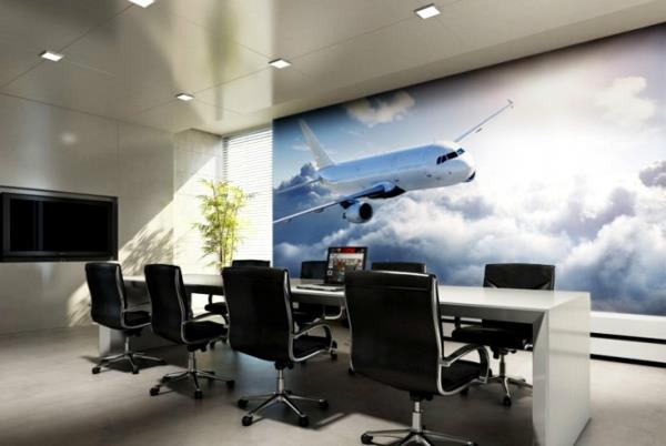 Τοιχογραφίες τοιχογραφίες τοίχου αίθουσα συσκέψεων αεροπλάνου