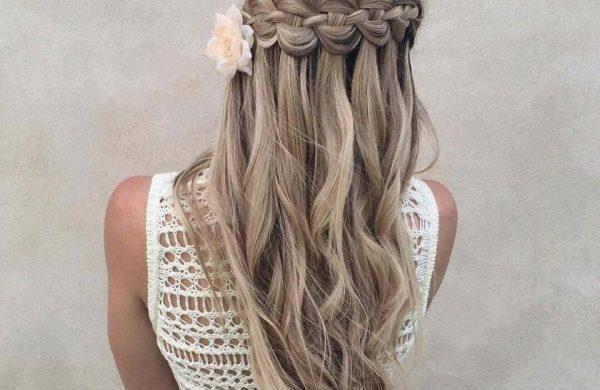 Καταρράκτη Hairstyle Αξεσουάρ μαλλιών Flower Γυναικείες ιδέες χτενίσματος