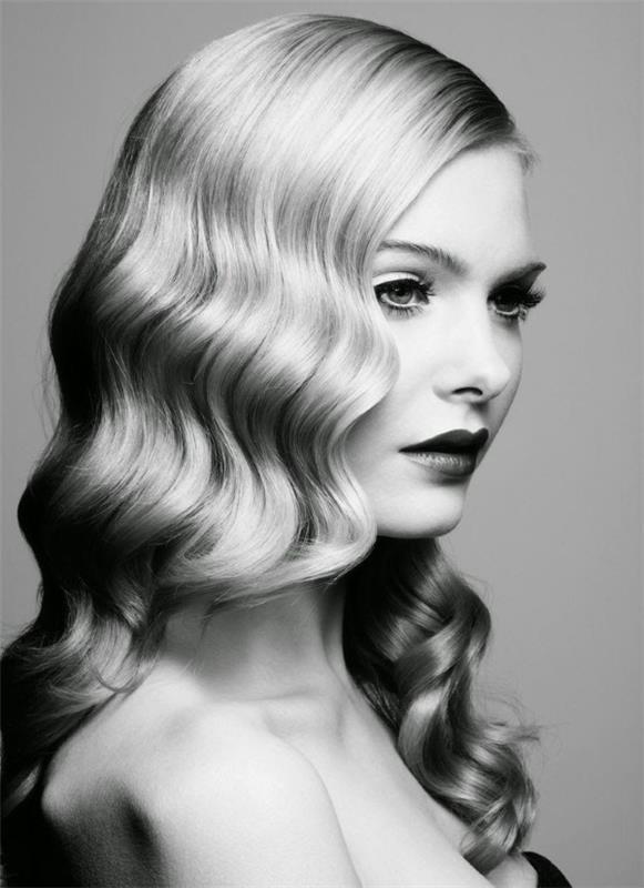 Water wave hairstyle - οι τάσεις χτενίσματος από τη δεκαετία του 20 εξακολουθούν να είναι επίκαιρες για το μακρύ χτένισμα