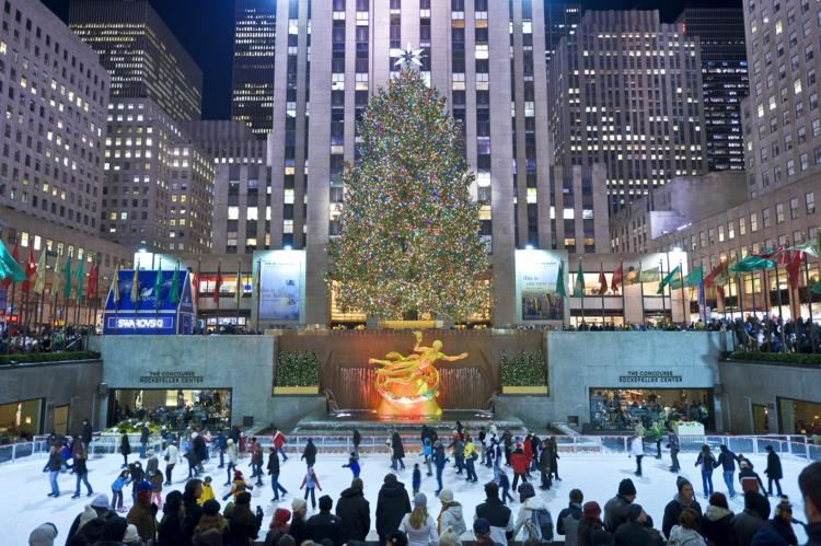 Χριστουγεννιάτικα αξιοθέατα της Νέας Υόρκης Rockefeller Center Fir Tree