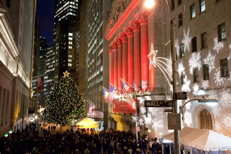 Γιορτάζοντας τα Χριστούγεννα στη Νέα Υόρκη σε εξωτερικούς χώρους