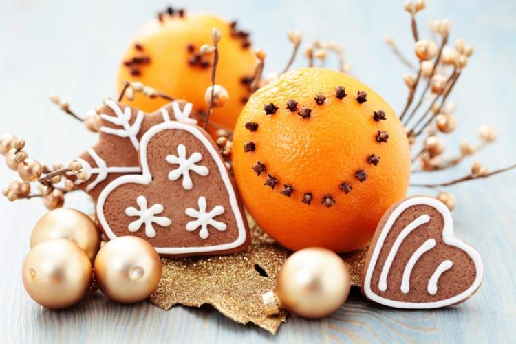 Χριστουγεννιάτικα μπαχαρικά γαρύφαλλα μπισκότα πορτοκαλιού με επίδραση κανέλας