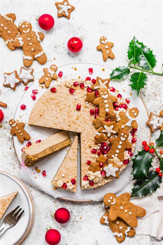 Χριστουγεννιάτικο επιδόρπιο - κορμός χριστουγεννιάτικου δέντρου και άλλες νόστιμες ιδέες συνταγών για να απολαύσετε κέικ μπαχαρικών cheesecake με τζίντζερ