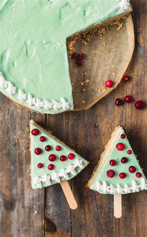 Χριστουγεννιάτικο επιδόρπιο - κορμός χριστουγεννιάτικου δέντρου και άλλες νόστιμες ιδέες συνταγών για να απολαύσετε τυρί cheesecake μέντα