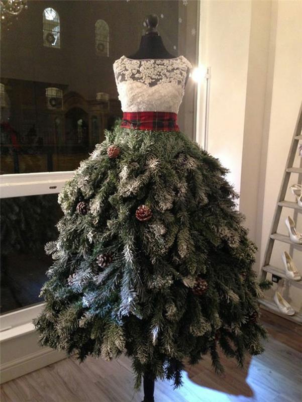 Χριστουγεννιάτικες χειροτεχνίες Φτιάξτε το δικό σας χριστουγεννιάτικο δέντρο και διακοσμήστε μια φόρμα φόρεμα