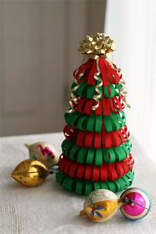 Tinker Χριστουγεννιάτικο δέντρο φιγούρα με χαρτί σε 3 χρώματα
