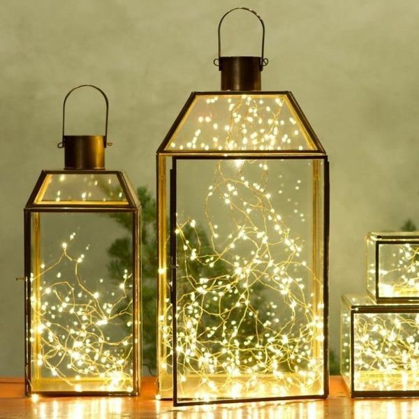 Χριστουγεννιάτικα φώτα LED φώτα νεράιδα για εσωτερικά γυάλινα φανάρια