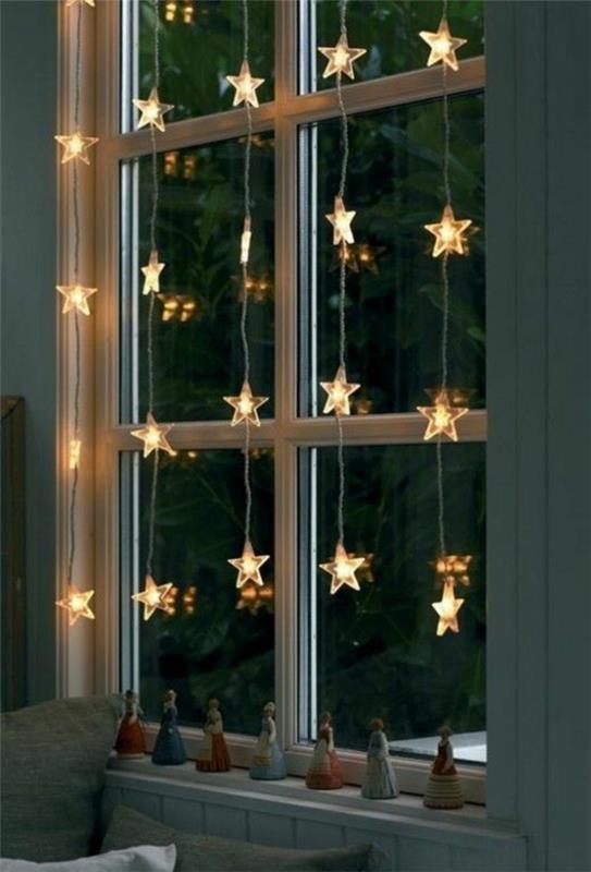 Χριστουγεννιάτικος φωτισμός και φώτα νεράιδας LED για παράθυρα εσωτερικών αστεριών