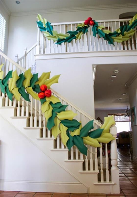 Ιδέες για χριστουγεννιάτικη διακόσμηση ιδέες για σκάλα γιρλάντα
