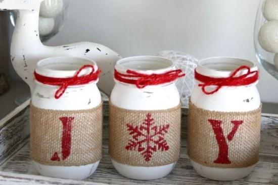 Χριστουγεννιάτικες ιδέες διακόσμησης σε κόκκινο και λευκό διακοσμήστε βάζα κτιστών με γιούτα γρήγορα και εύκολα