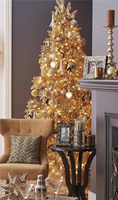 Χριστουγεννιάτικες ιδέες διακόσμησης με το χρυσό χριστουγεννιάτικο δέντρο