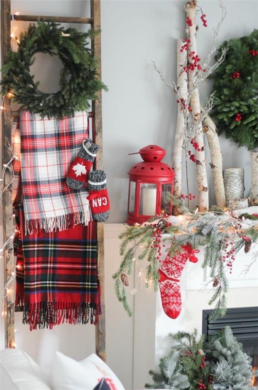 Χριστουγεννιάτικη διακόσμηση χώρα στυλ ζεστή ατμόσφαιρα φρέσκα χρώματα
