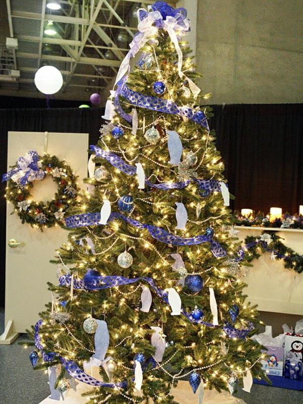 διακόσμηση για τεχνητό χριστουγεννιάτικο δέντρο μπλε γιρλάντα