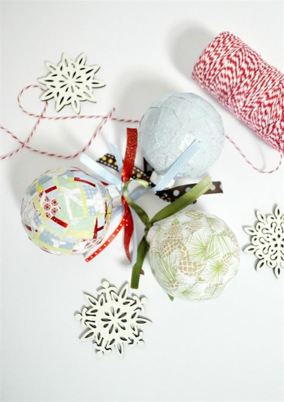 Φτιάξτε Χριστουγεννιάτικα στολίδια μόνοι σας χρησιμοποιώντας χαρτί και άλλα υλικά