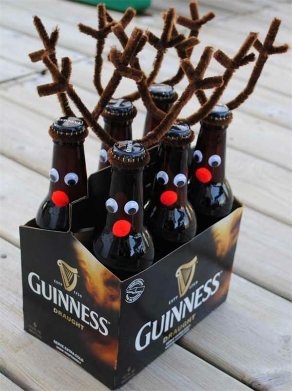 Φτιάξτε Χριστουγεννιάτικα δώρα μόνοι σας μπουκάλια μπύρας