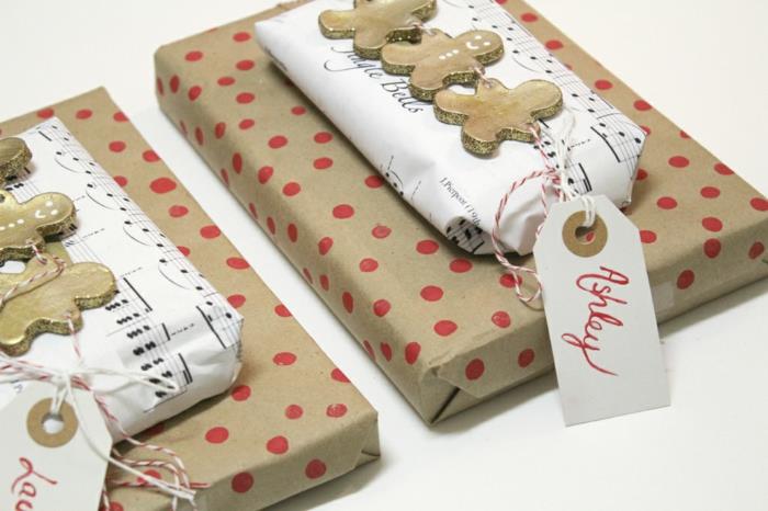Χριστουγεννιάτικα δώρα συσκευασίας δώρων συσκευασία δώρων όμορφα τυλίγοντας σημειώσεις