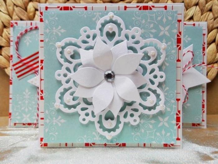 Σχεδιάστε τη δική σας χριστουγεννιάτικη κάρτα poinsettia λευκή