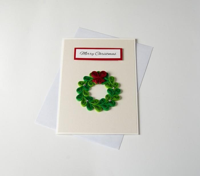 Χριστουγεννιάτικες κάρτες Tinker DIY ιδέες Ερχόμενο στεφάνι