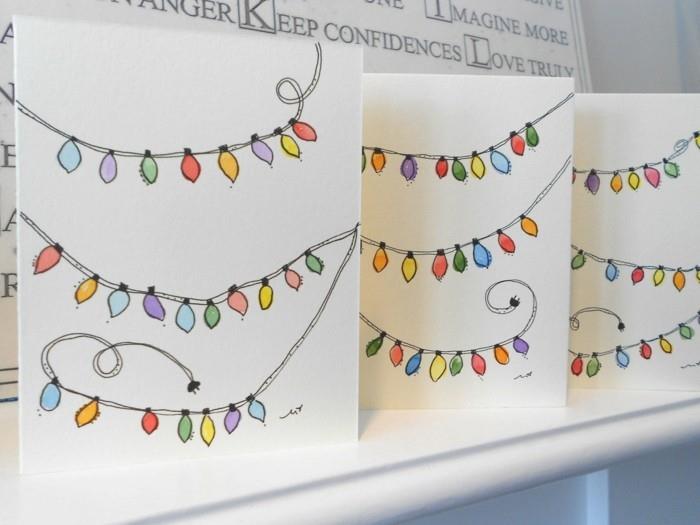 Χριστουγεννιάτικες κάρτες Tinker μόνοι σας DIY ιδέες ζωγραφίστε ιδέες χειροτεχνίας