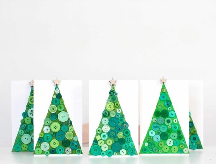 Φτιάξτε τις δικές σας χριστουγεννιάτικες κάρτες DIY ιδέες με κουμπιά