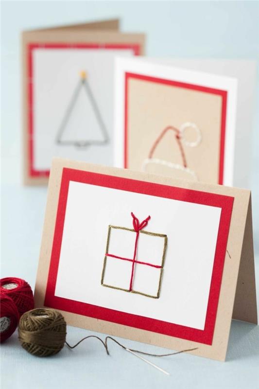 Χριστουγεννιάτικες κάρτες Tinker μόνοι σας DIY ιδέες δροσερές ιδέες