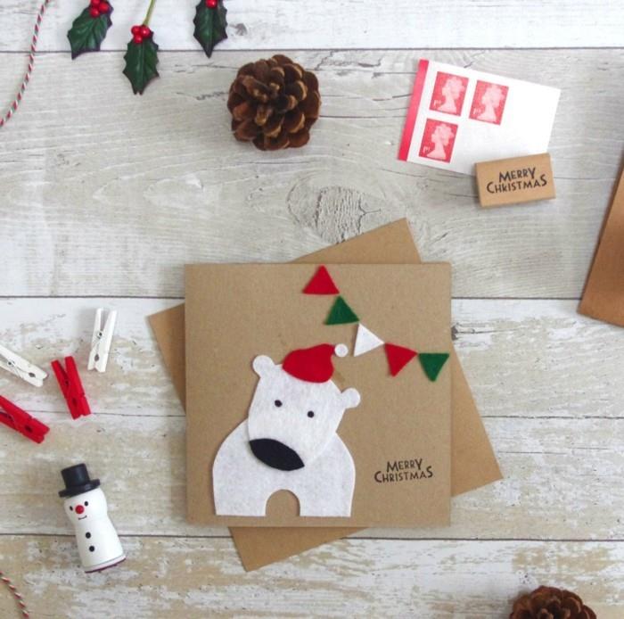 Φτιάξτε χριστουγεννιάτικες κάρτες μόνοι σας ιδέες Eisbaer